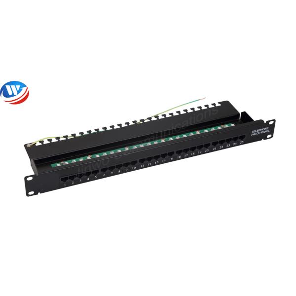 6P4C Type Krone Telephone Patch Panel Rj11 CAT3 110 IDC 25 Port