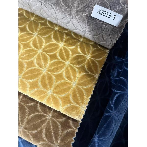 100% PL Jacquard Velvet Sofa Fabric Printed For Home Decoration