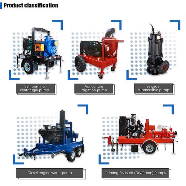 Self Priming Pump Municipal Project Mobile Water Pump High Quality Diesel Engine Irrigation Pump
