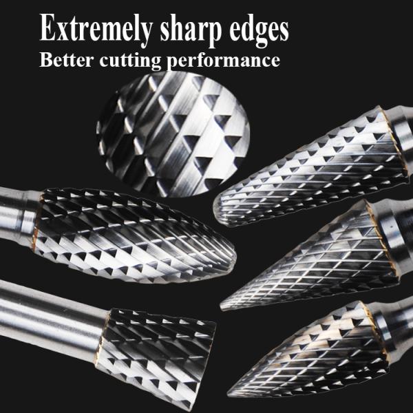 Tungsten Carbide Rotary Burr 1/4 Shank for Metal Carving