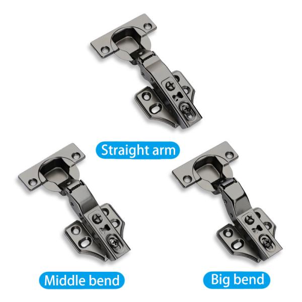 Frameless Hydraulic Concealed Hinges Stainless Steel Adjustable