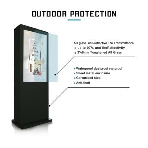 Floor Standing Vertical Mobile Capacitive Infrared Touch Screen Advertise
