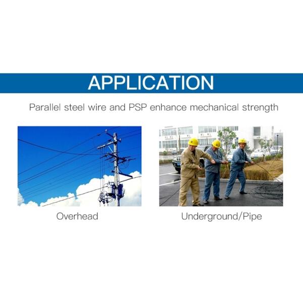 Single Mode ADSS Fiber Optic Cable 100m 200m 96 Core For Transmission Line