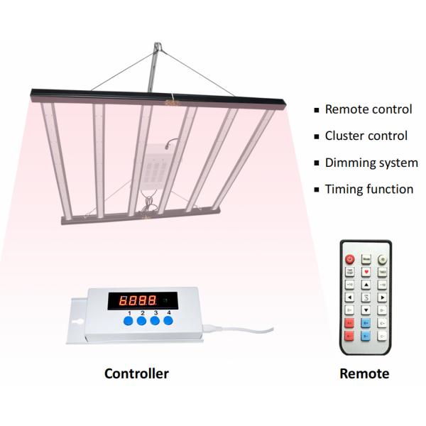 Foldable LED Grow Light Remote Control 180° 540W Color Customized Full Spectrum 5 Years Warranty With Dimming System