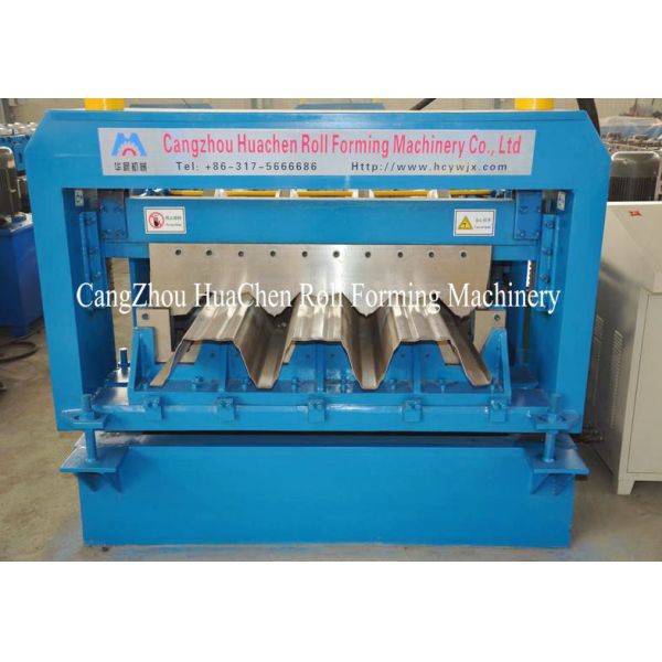 PLC Control System Steel Deck Roll Forming Machine With 24 Forming Stations
