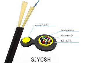 Buy cheap Aramid Yarn Optical Fiber Cable Outdoor Aerial FTTH Self Supported 5 Years Warranty product