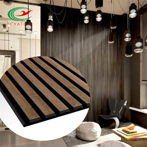 Decorative Sound Acoustic Panel 3D Slat Wall Panels For Auditorium Hall