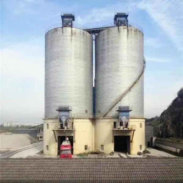 Corrosion Resistant Spiral Steel Silo Tank Cylindrical For Grain Storage