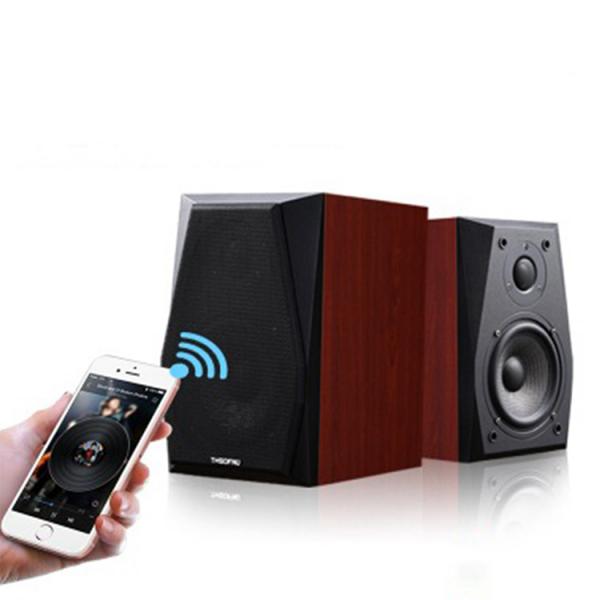 Vofull 2.0 Bookshelf Speakers - 4" Bass + 2" Silk Tweeter, 40W RMS