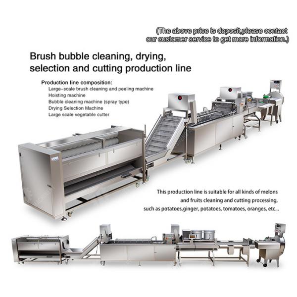 Brush bubble cleaning, drying, selection and cutting production line Revolutionize Your Food Production with Our State-of-the-Art Fruit And Vegetable