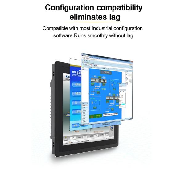Custom Logo Embedded All-in-One Fanless PLC Industrial Control Computer Vehicle Touch Screen Panel PC with Embedded Logo