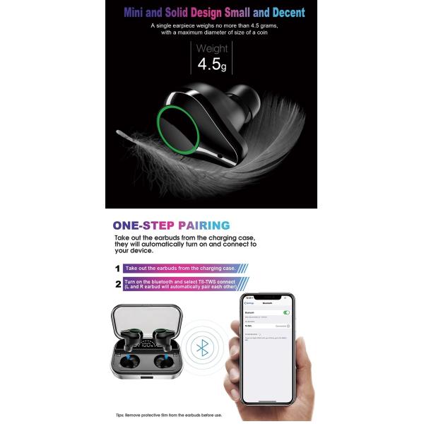 Best Bluetooth 5.0 Noise Cancelling Tws Running Earbuds Touch Control Earphones