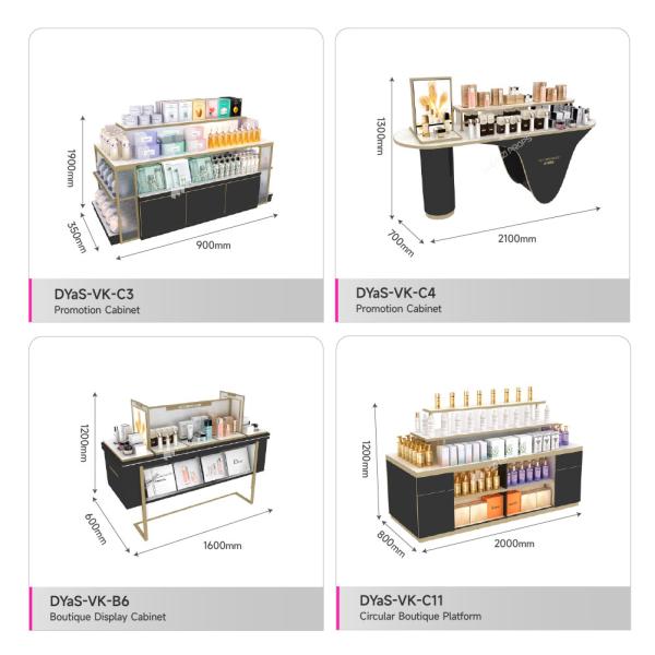 Cosmetic Display Rack Multifunctional Mask Set Display Island Cabinet for Skincare Store Decoration