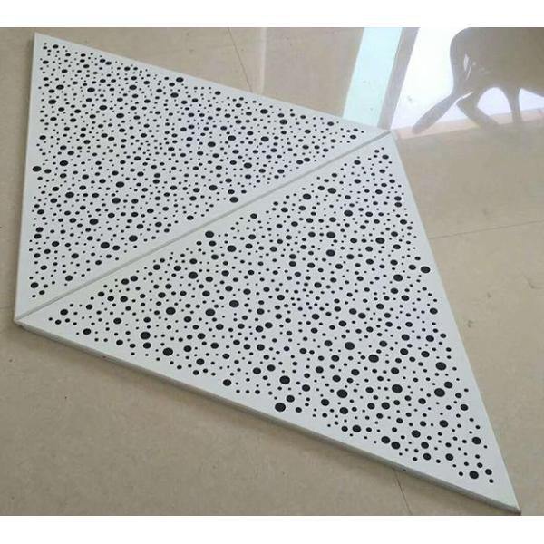 1mm Triangular Metal Ceiling Tiles Perforated Aluminium ISO9001