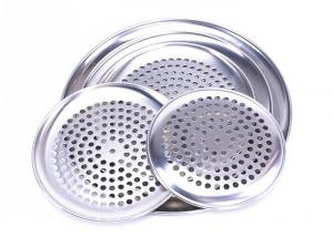 Buy cheap 15mm Deep Round Type Perforated Aluminum Alloy Pizza Baking Tray 8 9 10 12 product