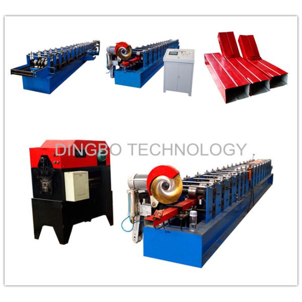 Hydraulic Cutting Gutter Downspout Machine With Elbow 8-12 M / Min Forming Speed