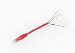 Buy cheap 50U Gold Plated UTP Cat5e Patch Cord 24AWG 4 Pair Stranded Wire PVC Jacket product