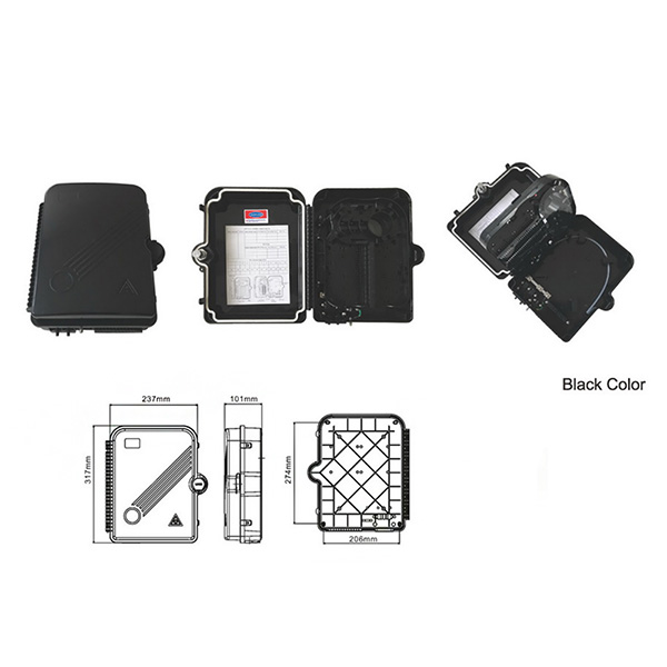 24 Cores FTTH Termination Box Pole Mounted / Wall Mounted Installation