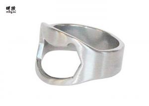 China Wedding Ring Beer Bottle Openers Gift Stainless Steel With Brush Finished on sale
