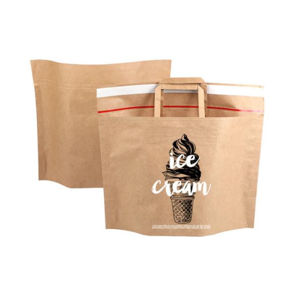 100% Biodegradable Kraft Mailer Paper Bag Self Adhesive Seal Sides And Bottom Gusset