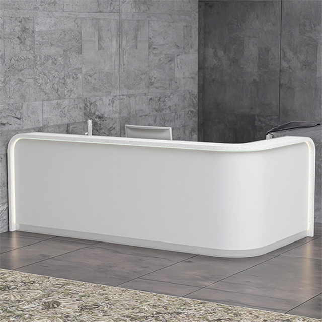 Texture Artificial Stone Countertop Front Desk Company Hotel Reception Desk