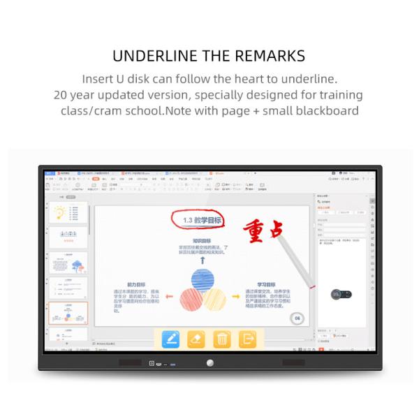 75inch Infrared 10 Point Education Android Touch Screen Interactive Whiteboard