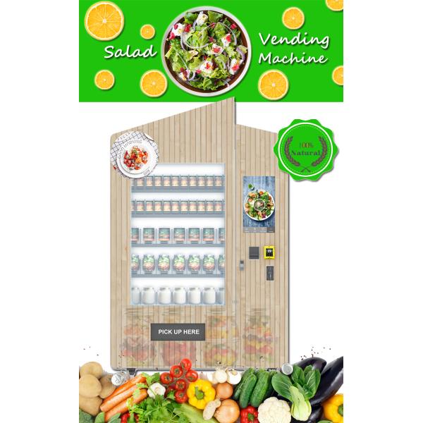 Automatic Smart Vending Machine Salad Vegetable Corn Fruit Coolant With Conveyor Belt