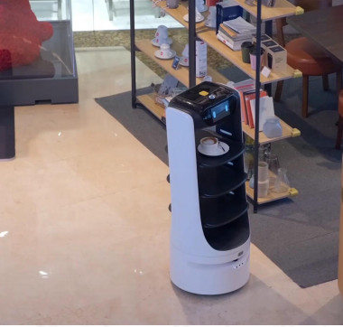 Waiter Voice Restaurant Service Robot Multitasking Climbing Coffee Delivery