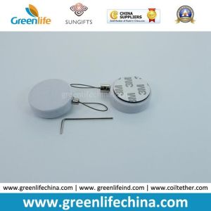 Round Shape Retractable Pull Box Display Tether W/Cable Lock