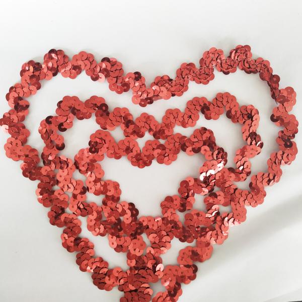 20KJ70 Christmas Metallic 2cm Sequin Ribbon Trim