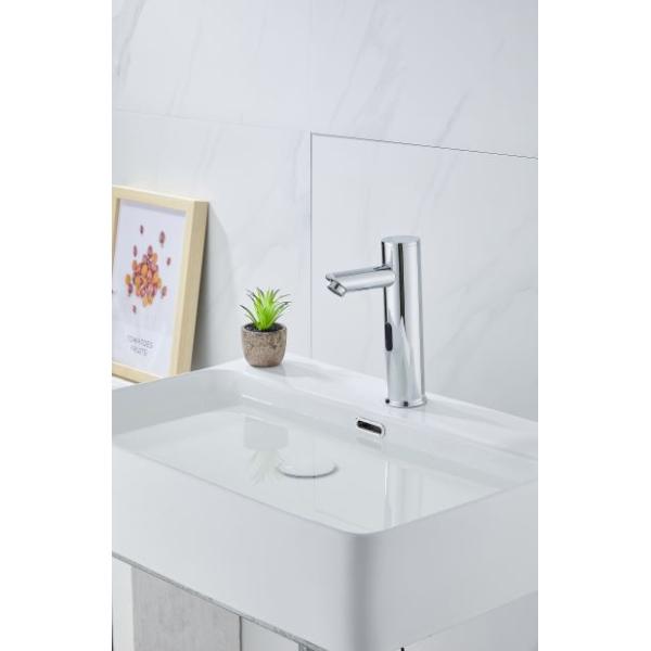 Solid Brass Silver Thermostatic Intelligent Electricity Shower Faucet