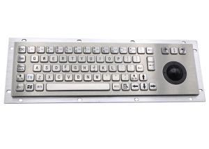 Buy cheap 40counts/Mm IP65 SS304 Industrial Metal Keyboard With Trackball product