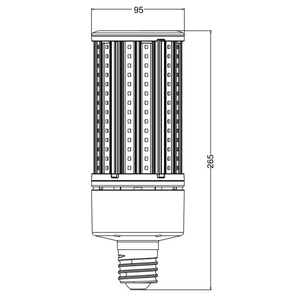 5 Years Warranty DLC LED Corn Light 36w Epistar Corn Cob Led Light