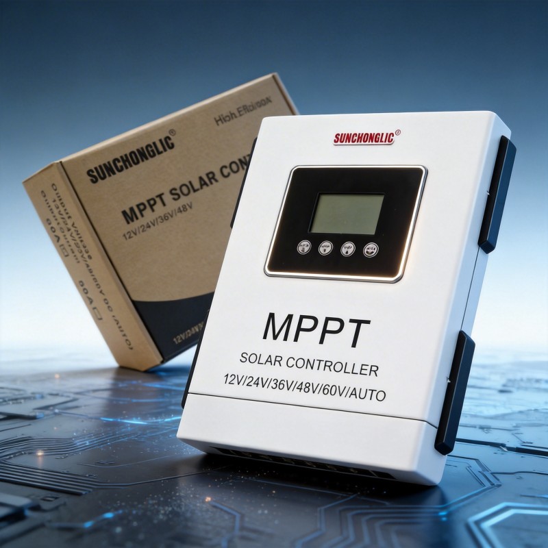 MPPT Solar Charge Controller – 80A, 180V DC Input, 97% Efficient Conversion, Designed for 12V/24V/48V/60V Batteries.