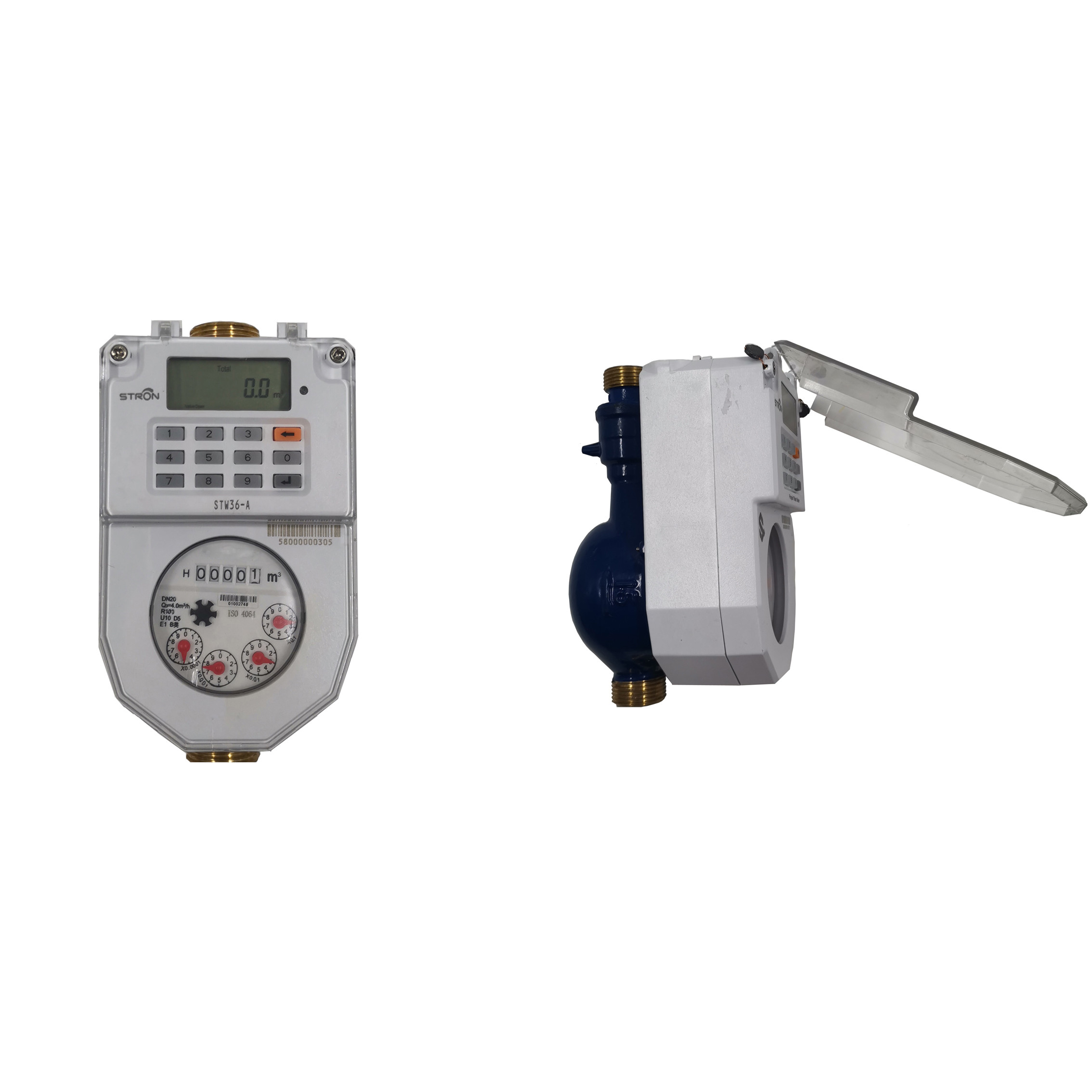 Buy cheap Brass Body DN15 Prepaid Water Meter With STS Standard product