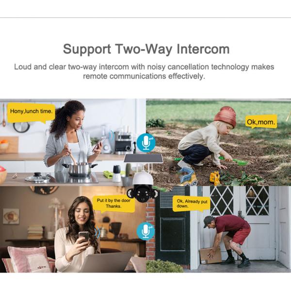 3MP Home Security Camera Full Color Night Vision PIR Motion 4G Sim Card Camera