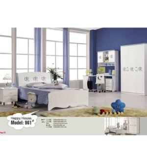 China MDF PU Glass Blue Boys Children Bedroom Sets 961 OEM on sale