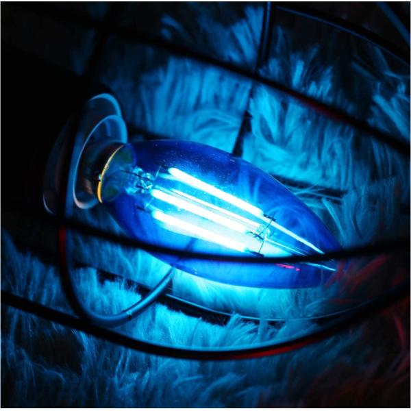4W C35 Colored Edison Bulbs Blue E12 Candelabra Light Bulbs