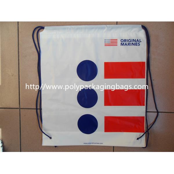 Travel Size Plastic Bags Waterproof Drawstring Backpack Promotional