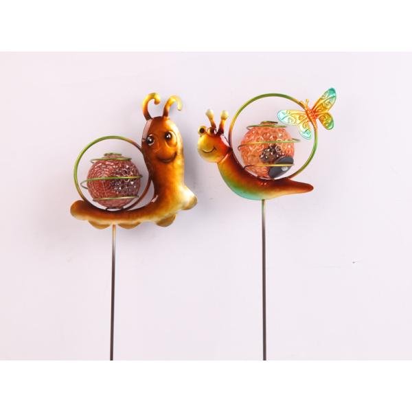 Low Light Intensity Solar Garden Ornament With LED Cartoon Animal Modeling Snails, Etc.