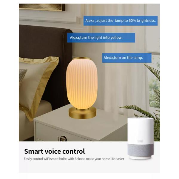 Smart Lantern Table Lamp Decorative Tuya APP Alexa Google Smart WiFi LED Light