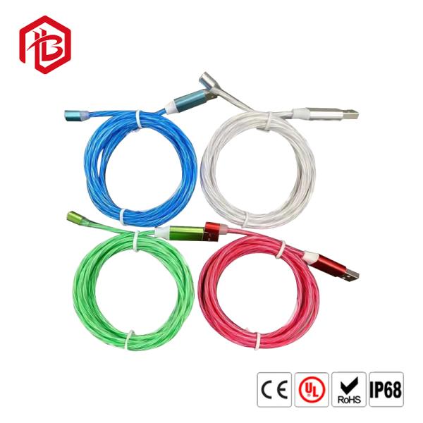 Bett 1m 2m 3m LED Charger Cable High Quality Android USB 2.0 Fast Charging Nylon Micro USB Cable