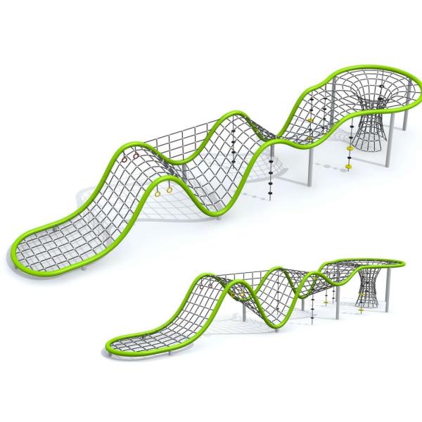 Outdoor Combination Wire Rope Playground Climbing Net Anti UV