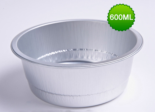 600ml round aluminum foil sealed box