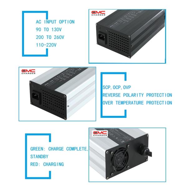 12V 40A Aluminium Alloy with Fan lithium battery charger for E-forklift CE