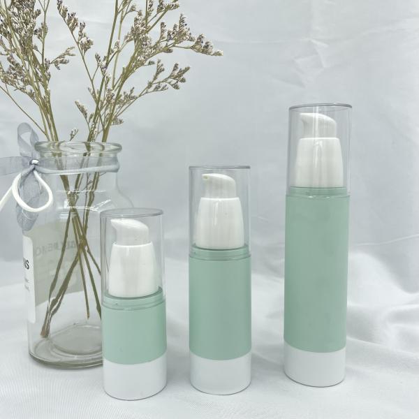 80ml 120ml Clear Airless Pump Bottles AS Cap Empty Metallized Surface For Foundation