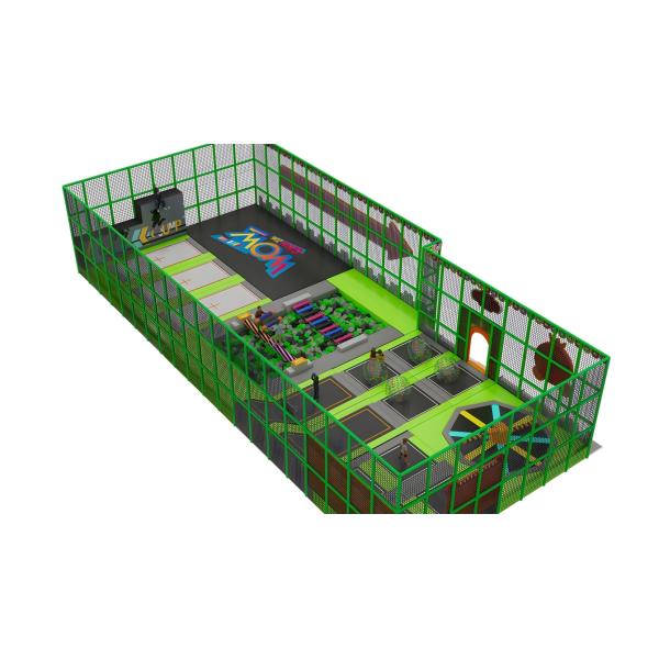 Fun Exciting Indoor Trampoline Park Customizable Indoor Jump Park With Obstacle Course