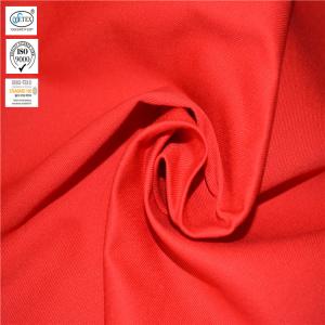 China Red CVC Blended Textiles 240gsm Cotton Polyester Dyed Fabric on sale