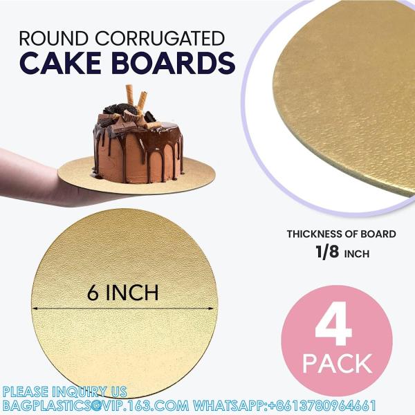 Cakeboard Round, 4, 6, 8, 10, 12 Inch Cake Base Cardboards, Round Cake Circles, Each Size, Set For Baking Cake