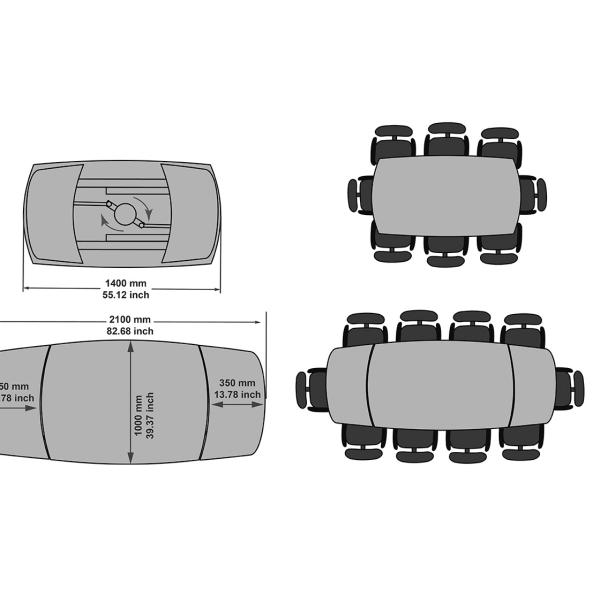 Modern Ceramic Topped Dining Table